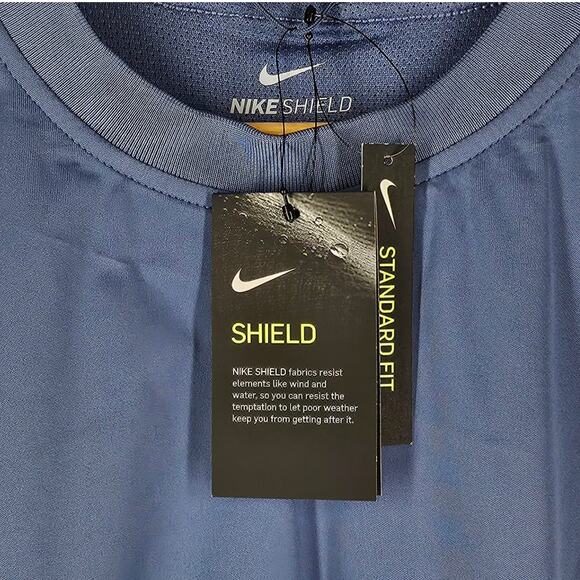 NIKE SHIELD MEN'S GOLF LIGHT BLUE STANDARD FIT PULLOVER SWEATSHIRT - SIZE LARGE - Picture 6 of 12